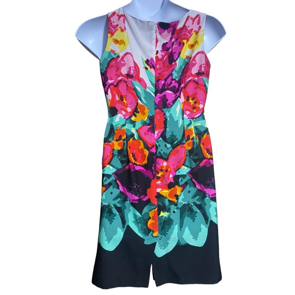 Adrianna Papell bright floral sleeveless sheath / pencil dress - women's 6 - Picture 3 of 9